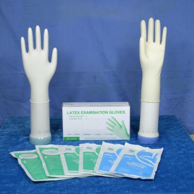 pink medical gloves